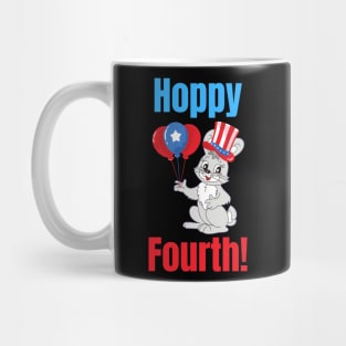 Hoppy Fourth of July Independence Day Rabbit Bunny Holiday Lover Patriotic Gifts Mug